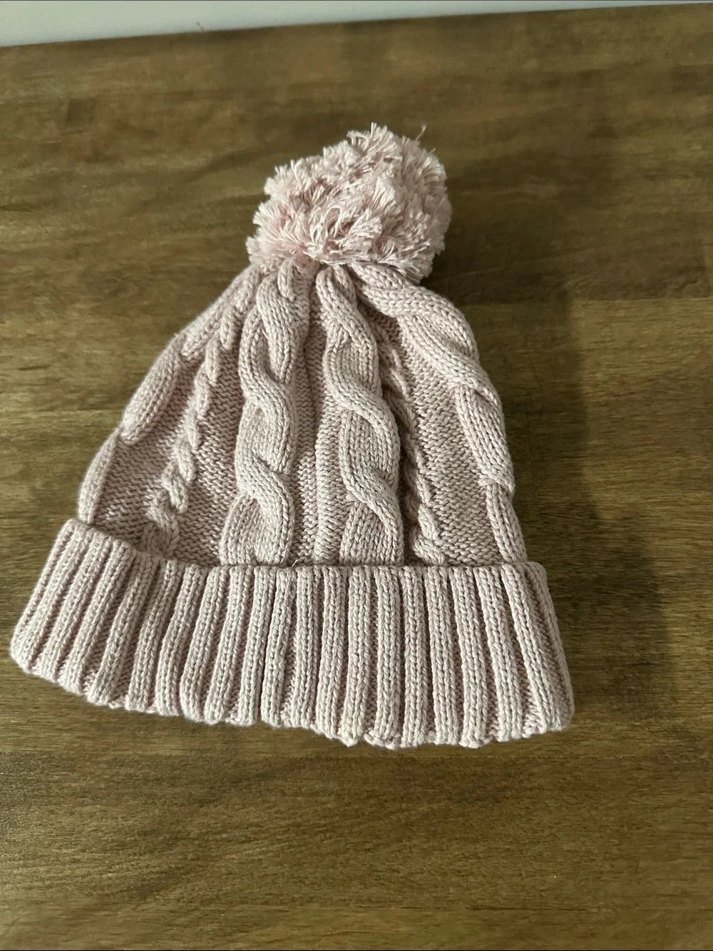 Carter's Pink Cable Knit Pom Beanie